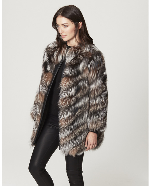 Abrigo de Pieles Pelo Mujer #1 OFERTA